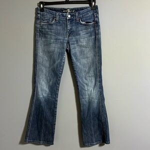 Jean 7 For All Mankind Boot Cut Avec Strass Sur Poches - Taille 31, Neuf Avec Étiquettes - Femme